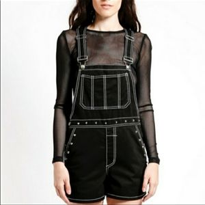 Hot Topic Tripp nyc studded overall shorts